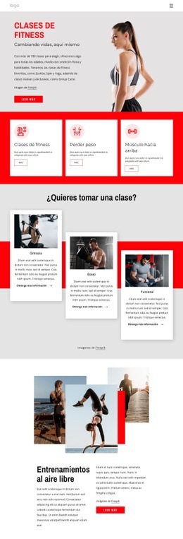 Gimnasio De Gama Completa - HTML Web Page Builder