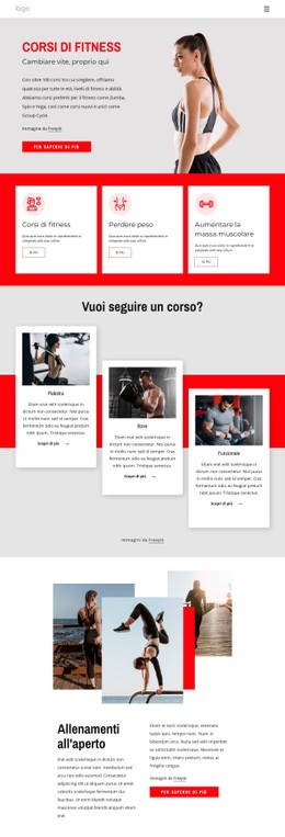 Palestra Fitness A Tutto Campo Modello A Pagina Singola