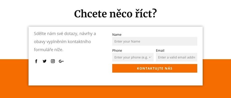 Mít co říct Šablona HTML