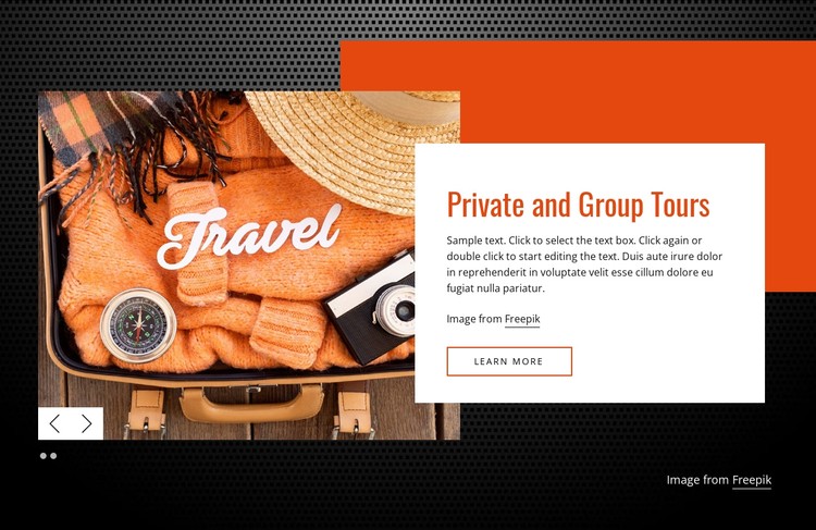 Private and group tours CSS Template