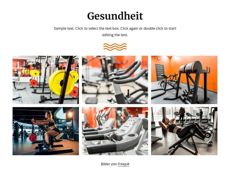 Perfektes Fitnessstudio Eine Seitenvorlage