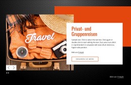 Privat- Und Gruppenreisen – Fertiges Website-Design