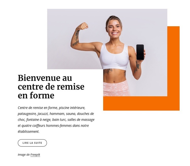 200 cours de fitness Maquette de site Web