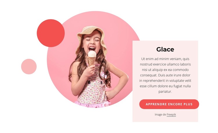 Glaces et friandises glacées Modèle HTML