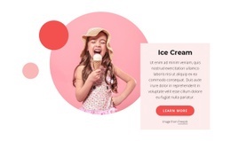Landing Page For Ice Cream, And Frozen Treats