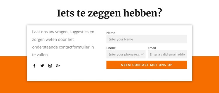 Iets te zeggen hebben CSS-sjabloon