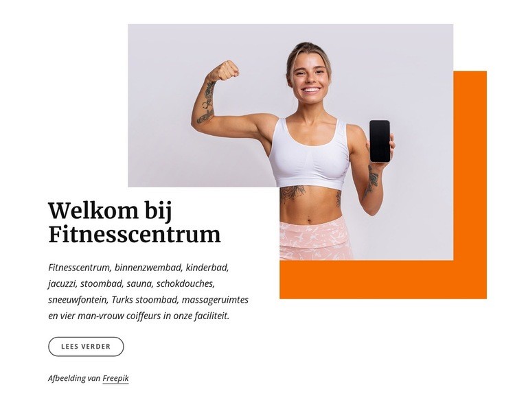 200 fitnesslessen Website mockup