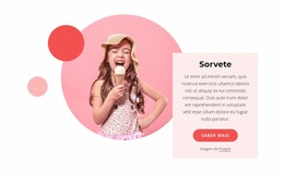 Sorvete E Guloseimas Congeladas - Modelo De Site Joomla