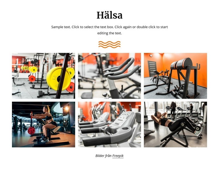Perfekt gym HTML-mall