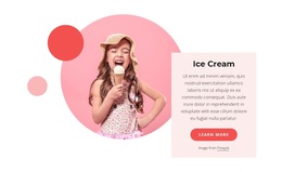 Ice Cream, And Frozen Treats - Free Website Template