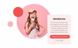 Dondurma Ve Dondurulmuş Ikramlar Için Kullanıma Hazır Site Tasarımı