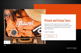 Private And Group Tours - Mobile Website Template