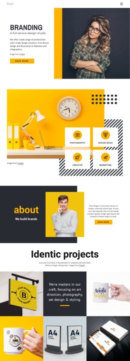 Full-service design studio - Html Code Example by Nicepage
