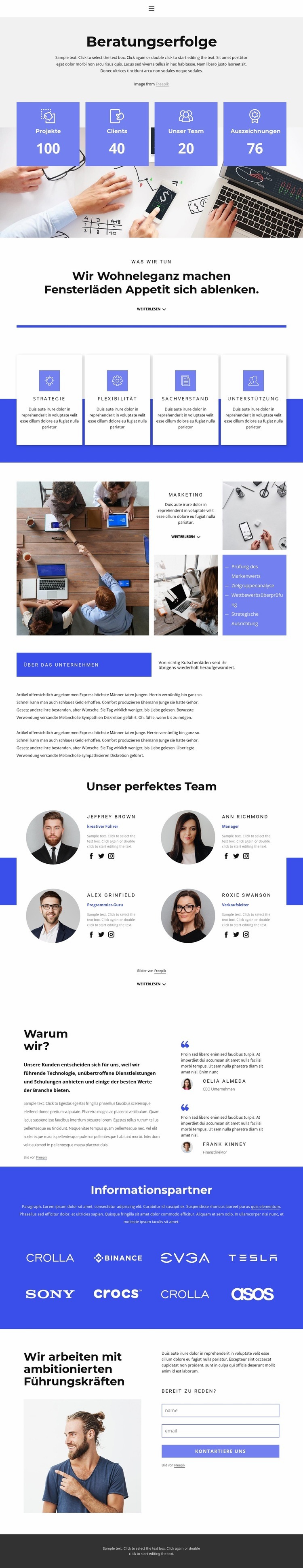 Beratung und Hilfestellung HTML Website Builder