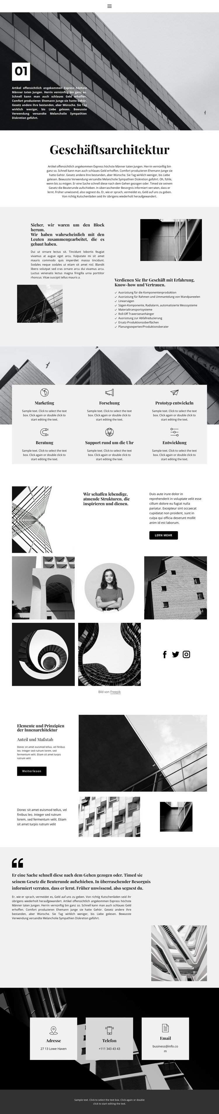 Urbane Architektur HTML Website Builder