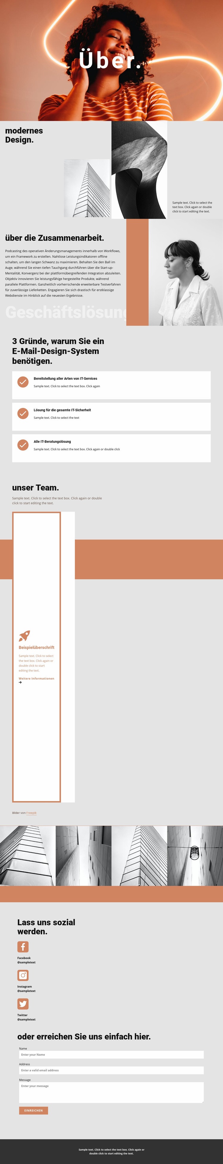 Union der Künstler und Architekten HTML5-Vorlage