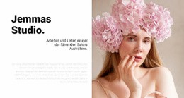 Modeschönheitssalon - Kostenlose Website-Vorlage