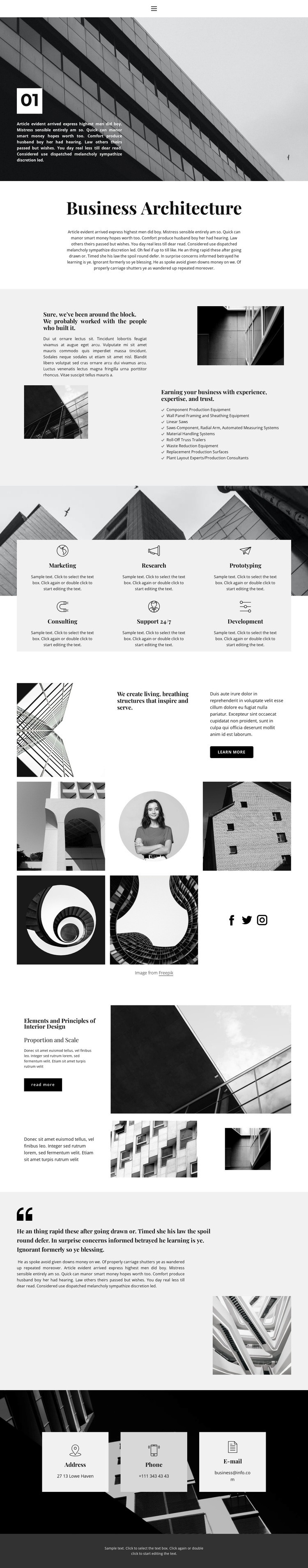 Urban architecture Elementor Template Alternative