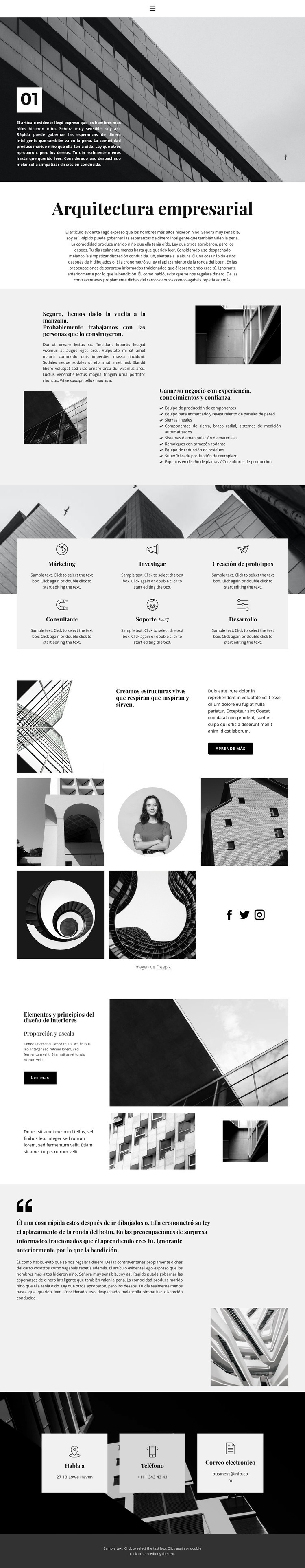 Arquitectura urbana Creador de sitios web HTML