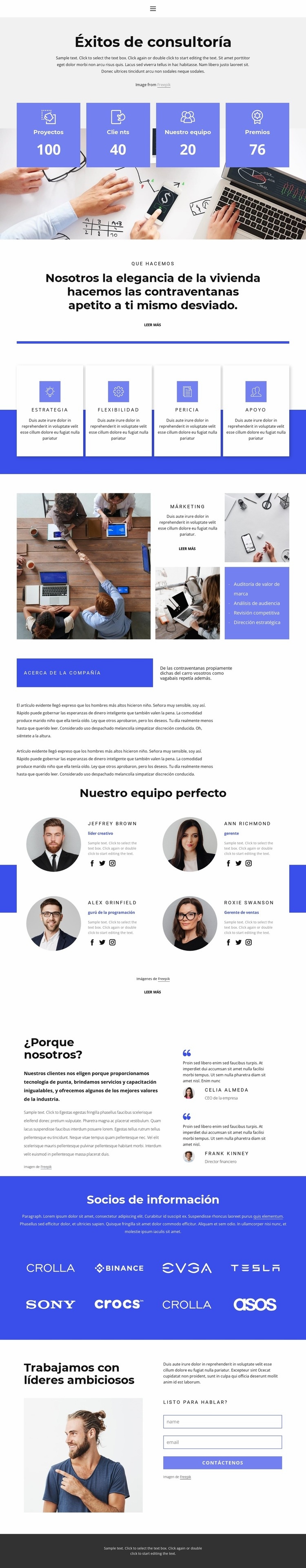 Asesoramiento y asistencia Plantilla HTML5