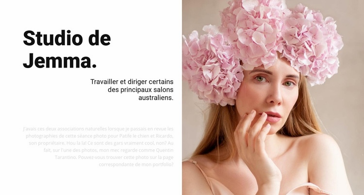 Salon de beauté de mode Maquette de site Web