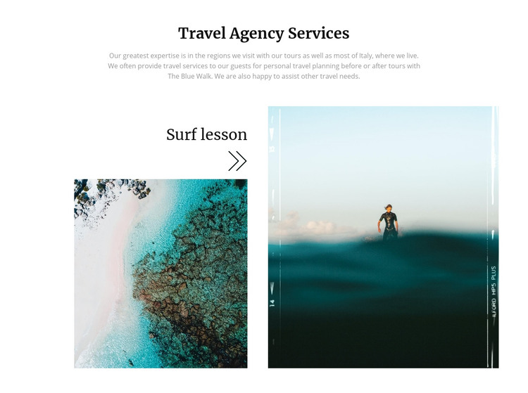 Organization of unforgettable trips Homepage Design