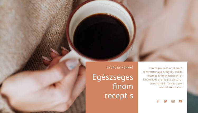 Egészséges finom receptek CSS sablon