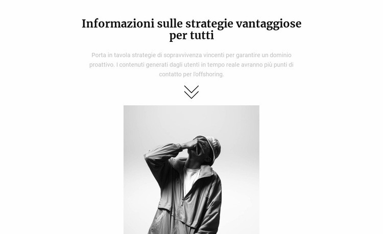 Sulla nostra strategia Costruttore di siti web HTML