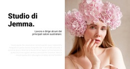 Salone Di Bellezza Di Moda - Mockup Del Sito Web Facile Da Usare