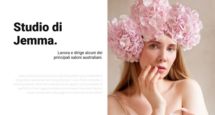 Salone di bellezza di moda Mockup del sito web