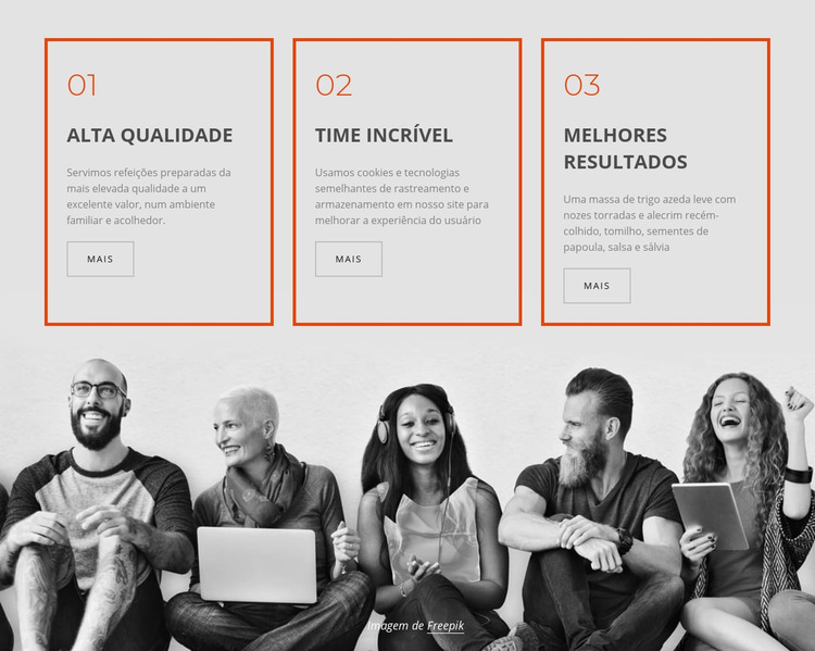 Serviços de negócios da empresa Modelo de site