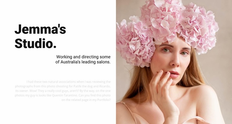 Mode skönhetssalong Html webbplatsbyggare