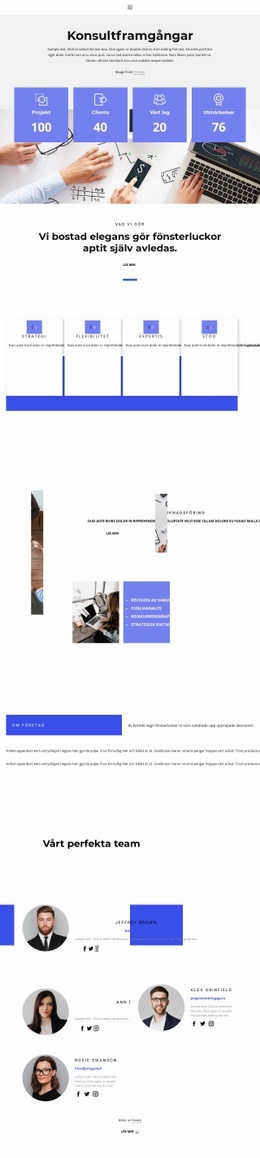 Rådgivning Och Assistans - Responsiva Webbplatsmallar