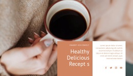 Hälsosamma Läckra Recept - Enkel Webbplatsmall