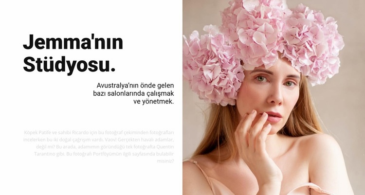 Moda güzellik salonu Bir Sayfa Şablonu