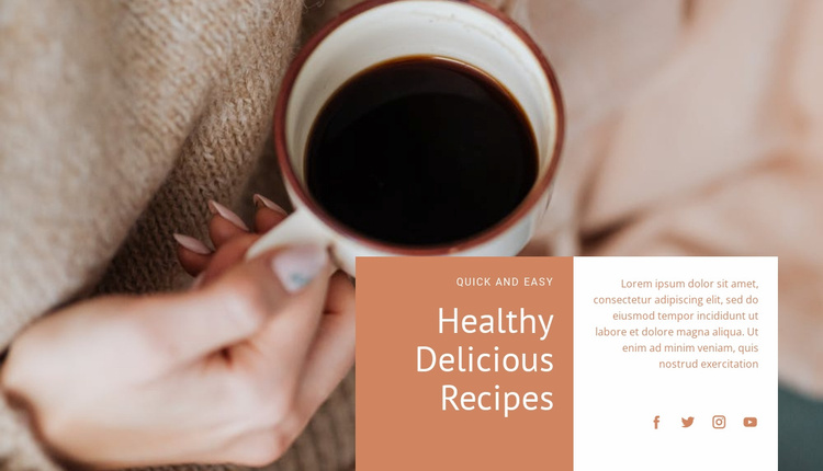 Healthy delicious recipes Landing Page