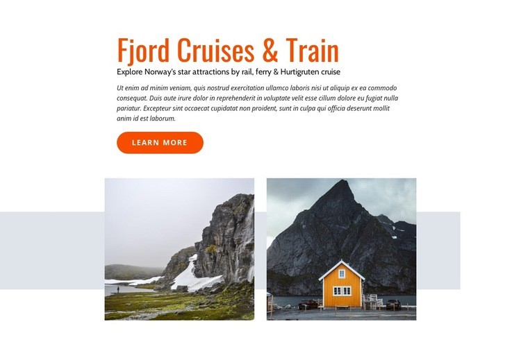 Fjord cruises Elementor Template Alternative