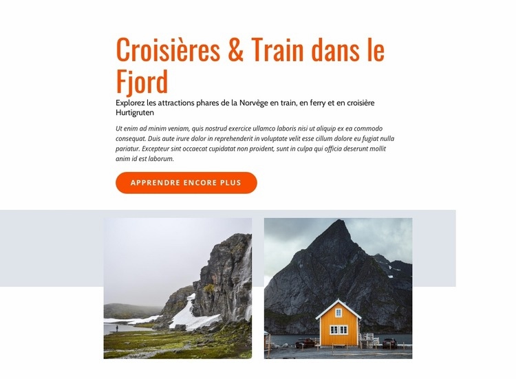 Croisières dans les fjords Modèles de constructeur de sites Web