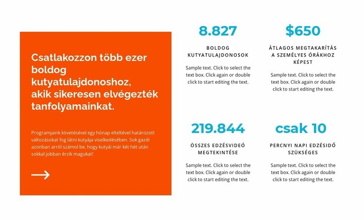 Tanfolyamok kutyatulajdonosoknak Weboldal sablon