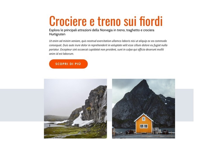 Crociere sui fiordi Costruttore di siti web HTML