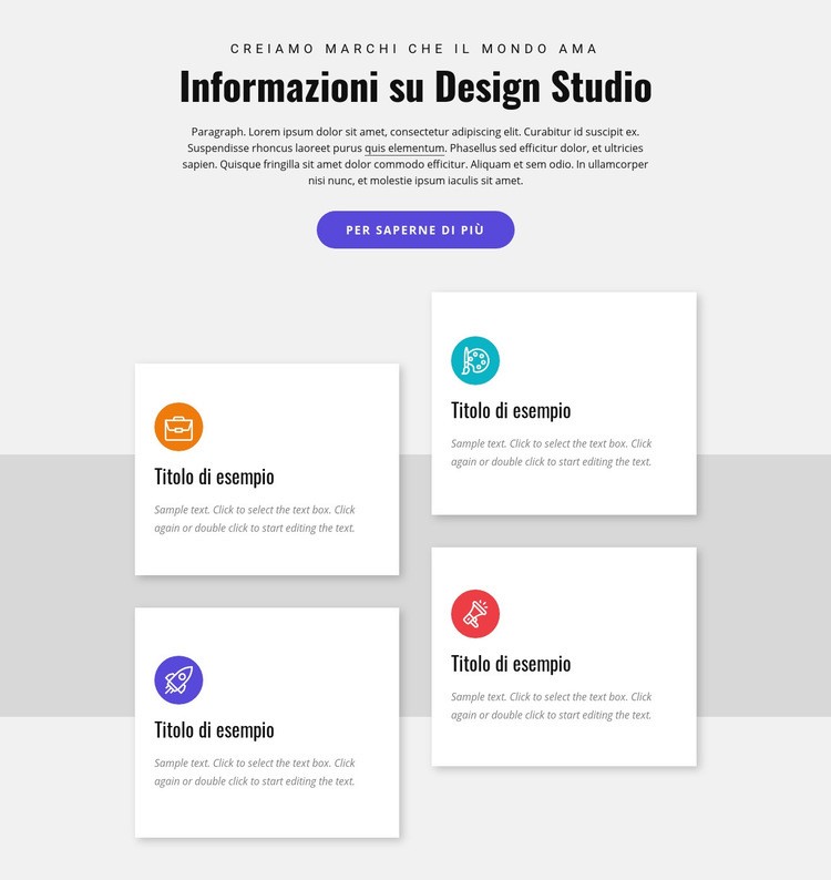 Soluzioni web personalizzate Modelli di Website Builder