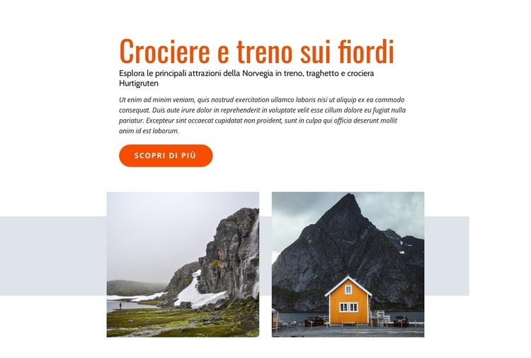 Crociere sui fiordi Modelli di Website Builder