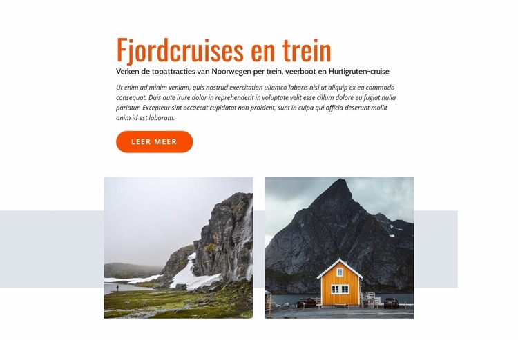 Fjordcruises Website Builder-sjablonen