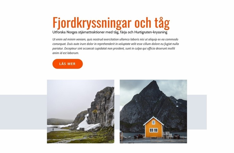 Fjordkryssningar HTML-mall