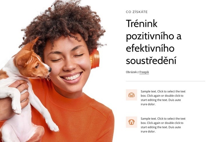 Trénink pozitivního zaměření Webový design