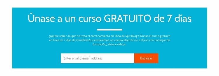 Únase a un curso gratuito de 7 días Diseño de páginas web