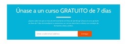 Únase A Un Curso Gratuito De 7 Días - Página De Destino De Arrastrar Y Soltar