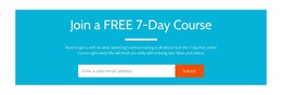 CSS Template For Join A Free 7-Day Course