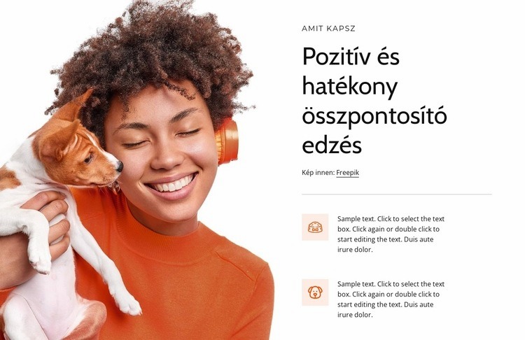 Pozitív fókusz edzés Weboldal tervezés