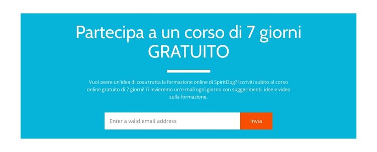 Partecipa a un corso gratuito di 7 giorni Modello CSS